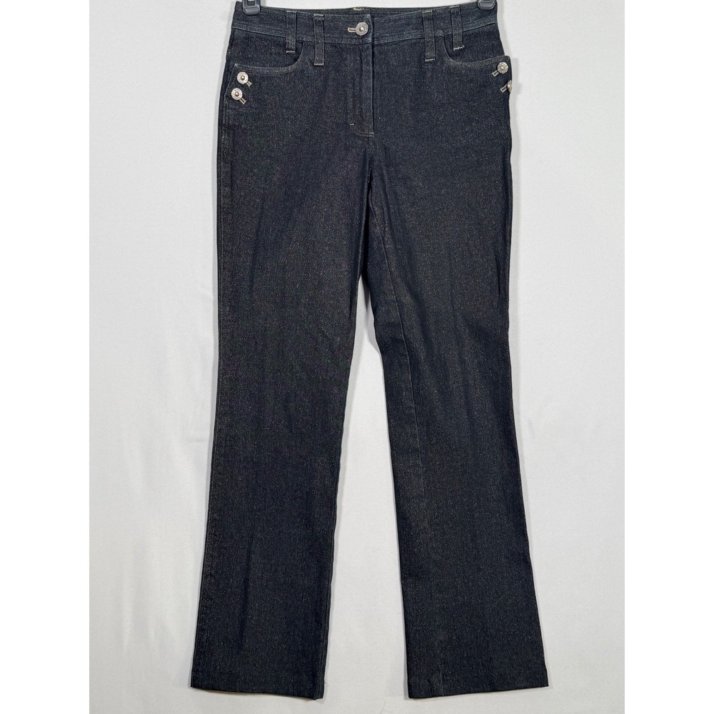 Per Se Dark Wash Bootcut Jeans Denim Pocket Detail Womenswear‎ Size 0